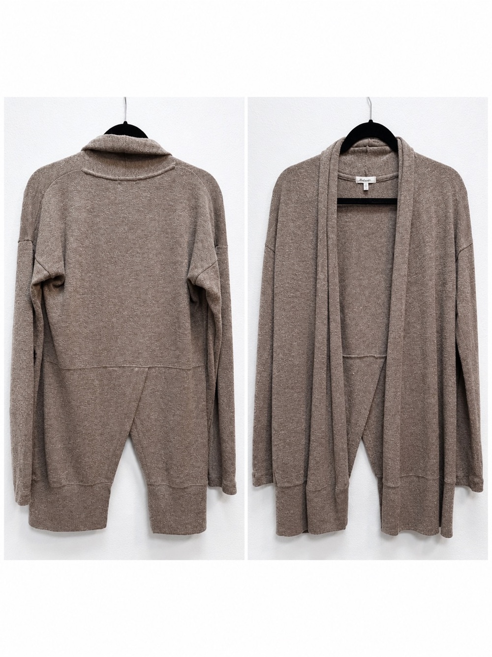 Cozy Open-Front Women’s Cardigan Sweater - Taupe